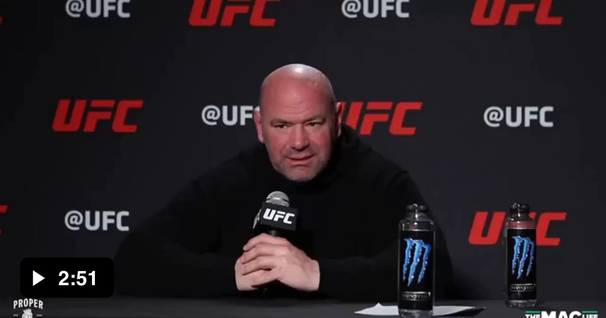 Dana White is interrupted by a 'reporter' shouting 