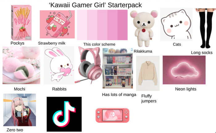 'Kawaii Gamer Girl' Starterpack - 9GAG