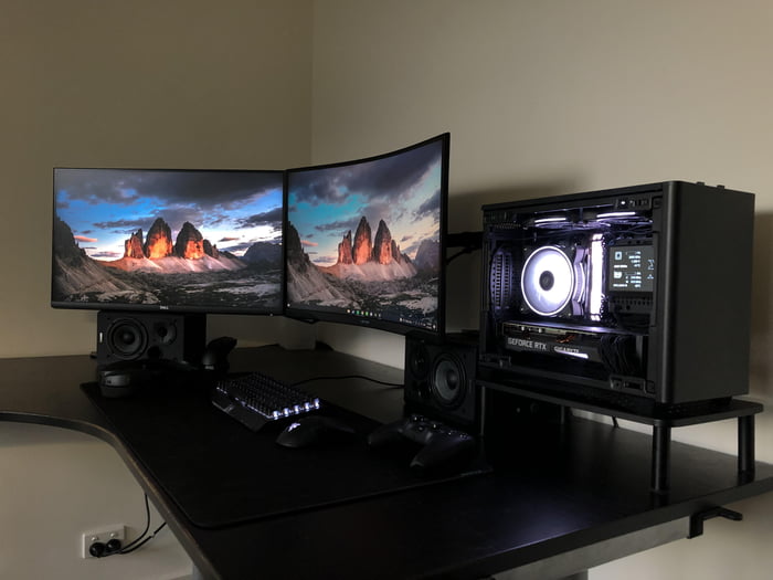 First Pc Setup First PC setup, very happy with the outcome! - 9GAG
