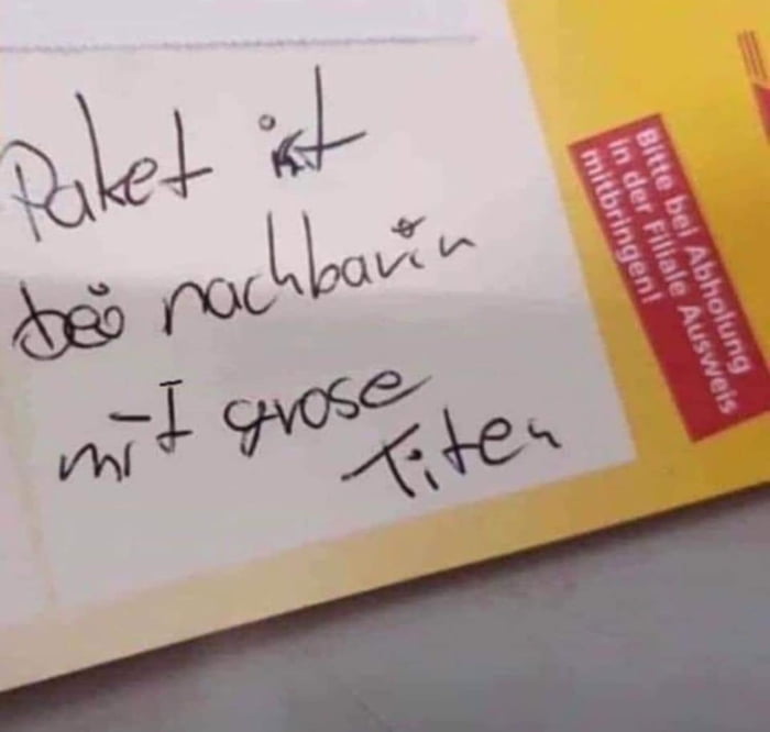 Ich Geh Das Paket Dann Mal Abholen Gag