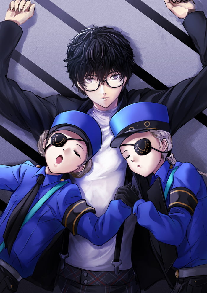 Posting Persona pics daily. Day 1273: P5 Twins and Joker - 9GAG