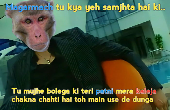 Monkey Be Like : Tu Yeda Samjha Hai Mereko.. - 9gag