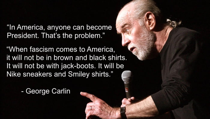 George Carlin quotes aging like wine - 9GAG