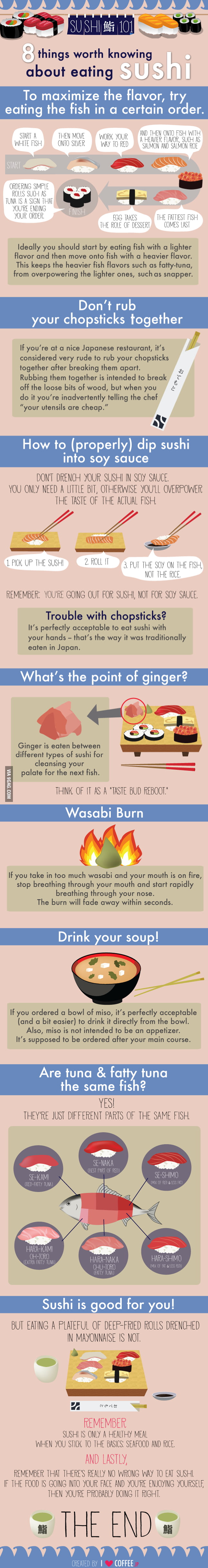 Learned some stuff I didn't know - 8 things worth knowing about eating sushi