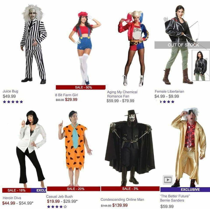 Unlicensed Halloween costume names. - 9GAG