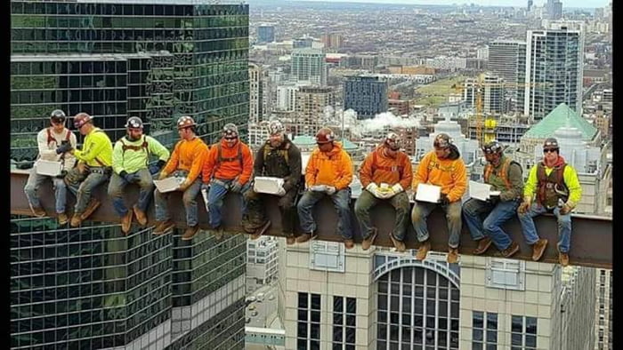 Lunch Atop A Skyscraper, 2017 - 9GAG : An astonishing image capturing an stunning scenery. The hues are bold and combination flawlessly. The layout looks fantastic, with the particulars are also very clear.