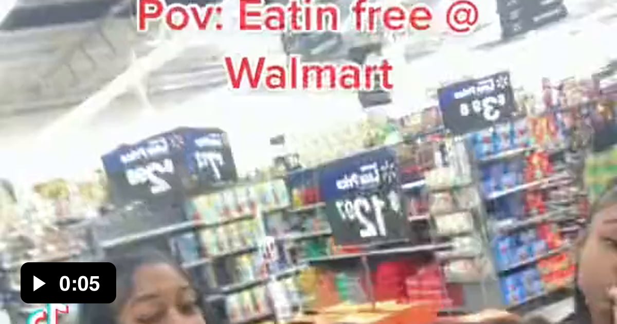 Group of people filming themselves eating food without paying in