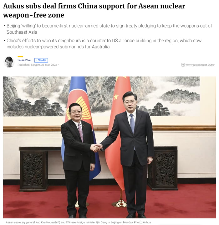 China Is Willing To Sign A Treaty Making Southeast Asia A Nuclear ...