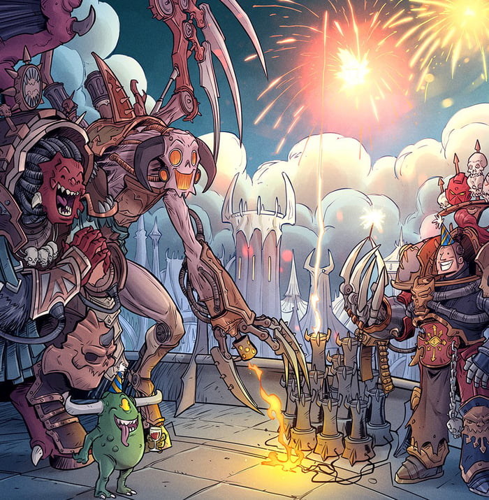 We finally have the sequel to the smiling angron drawing, including ...