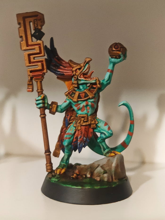 I got inspired to paint my first mini because I kept seeing them here