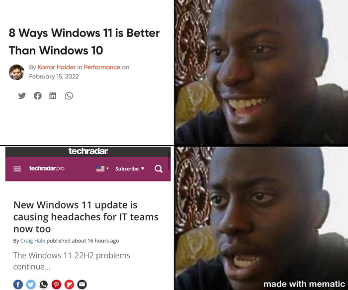 Windows 10 > Windows 11 - 9GAG