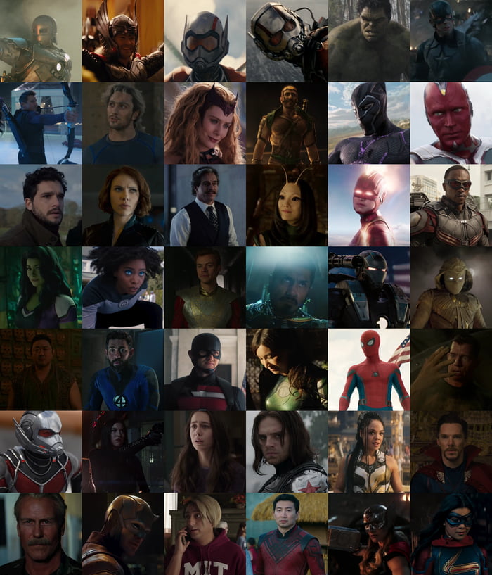 All comic Avengers who have appeared in the mainline MCU so far. - 9GAG