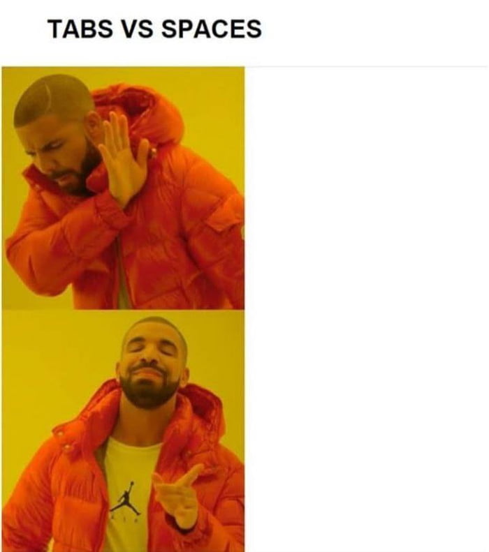 Tabs Vs Spaces seen On Facebook 9GAG