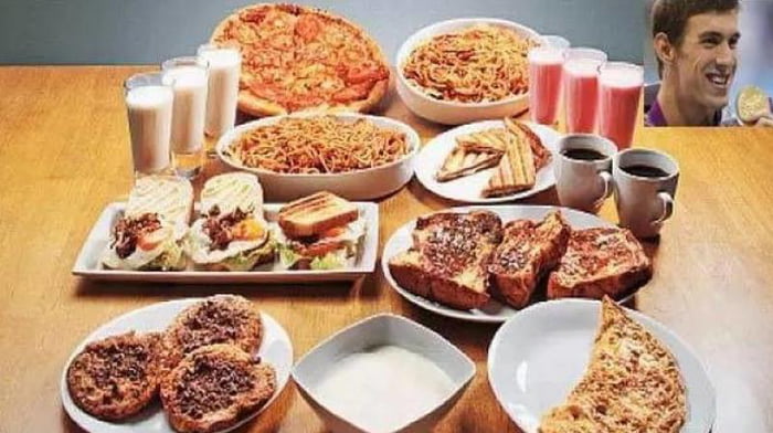 The Amount Of Food Michael Phelps Eat In A Day 9gag