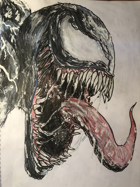 Venom Scary Drawing