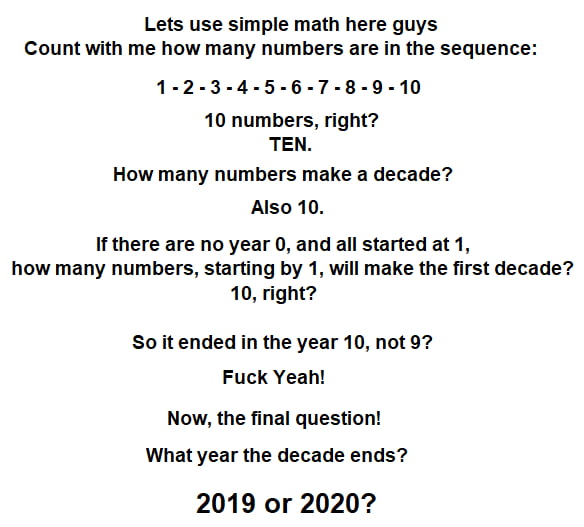 Simple Math to the End of Decade (yes, i made it on paint) - 9GAG