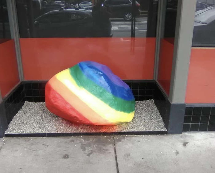 Rainbow Rocks Argument Rainbow anti-homeless rock. That is all you should know about modern ...