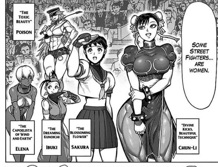 I've been noticing some talks about female fighters in Kengan, and ngl I'm  not holding my breath. But for those who do wanna see some manga with  female fighters, got a few