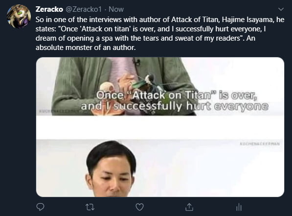 Author Of Attack On Titan About Ending His Manga Series 9gag