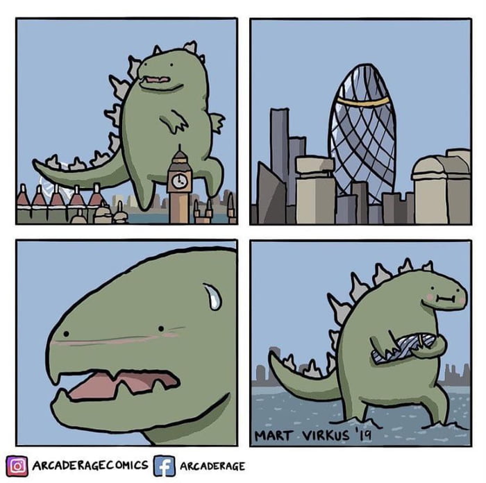 Hahahahahahahahahahahahahaha  Funny pictures, Funny meme pictures, Godzilla