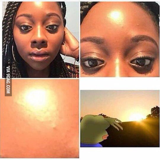 Her forehead is brighter than my future. - 9GAG