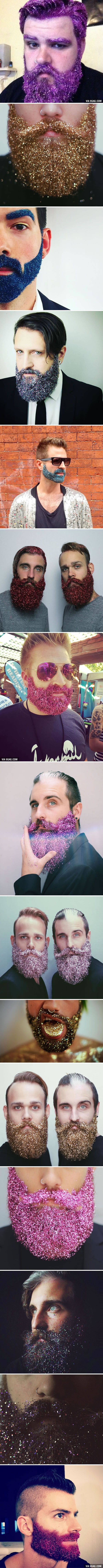 Some Guys Are Covering Their Beards In Glitter To Celebrate The Upcoming Holidays