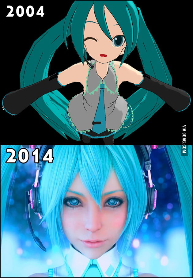 Evolution of Hatsune Miku 9GAG