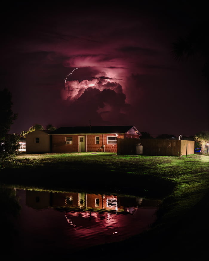 A Thunderstorm last night - 9GAG