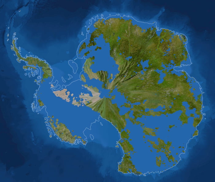 This is what Antarctica would look like without its ice coverage. - 9GAG