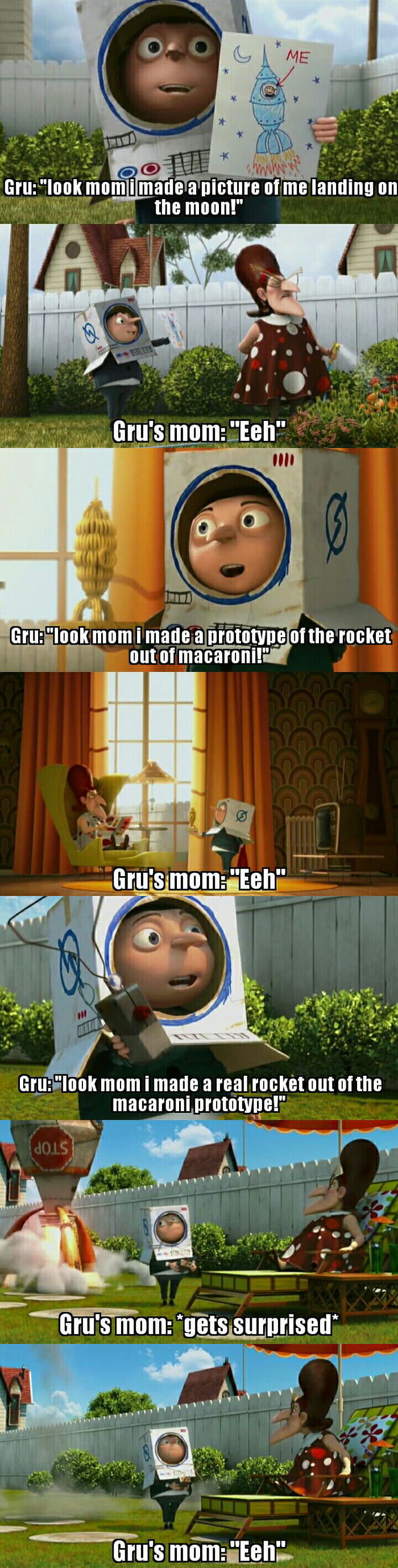 You Cant Impress Gru S Mom That Easily A Rocket Eeh 9gag