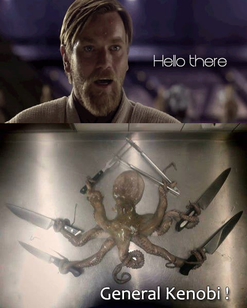 Hello there. Хеллоу Зере генерал Кеноби. Ну привет генерал Кеноби. Оби Ван hello there. General Kenobi Мем.