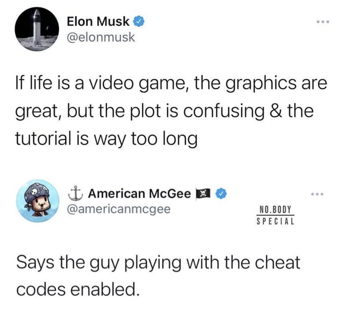 Says the guy with the cheat codes enabled! - 9GAG