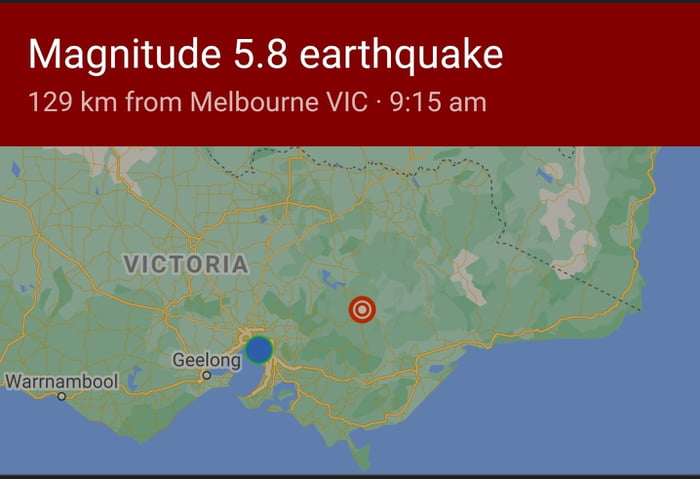 Earthquake in Australia. We are safe though. - 9GAG