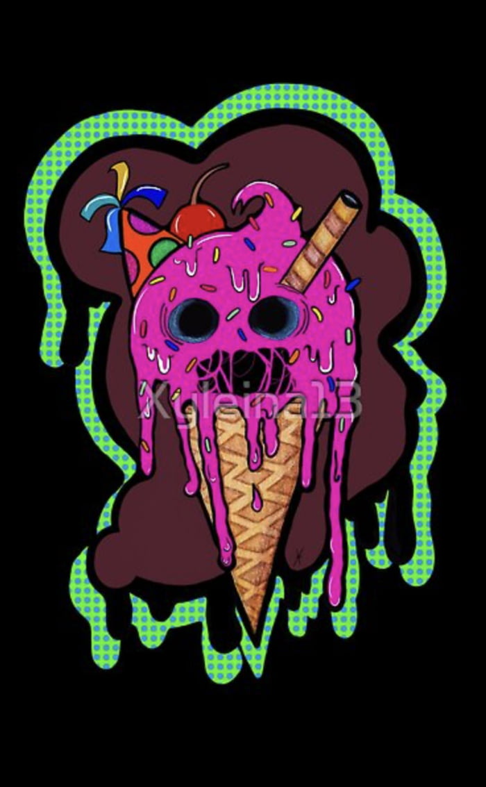 Ice Cream Monster on digital, by me - 9GAG