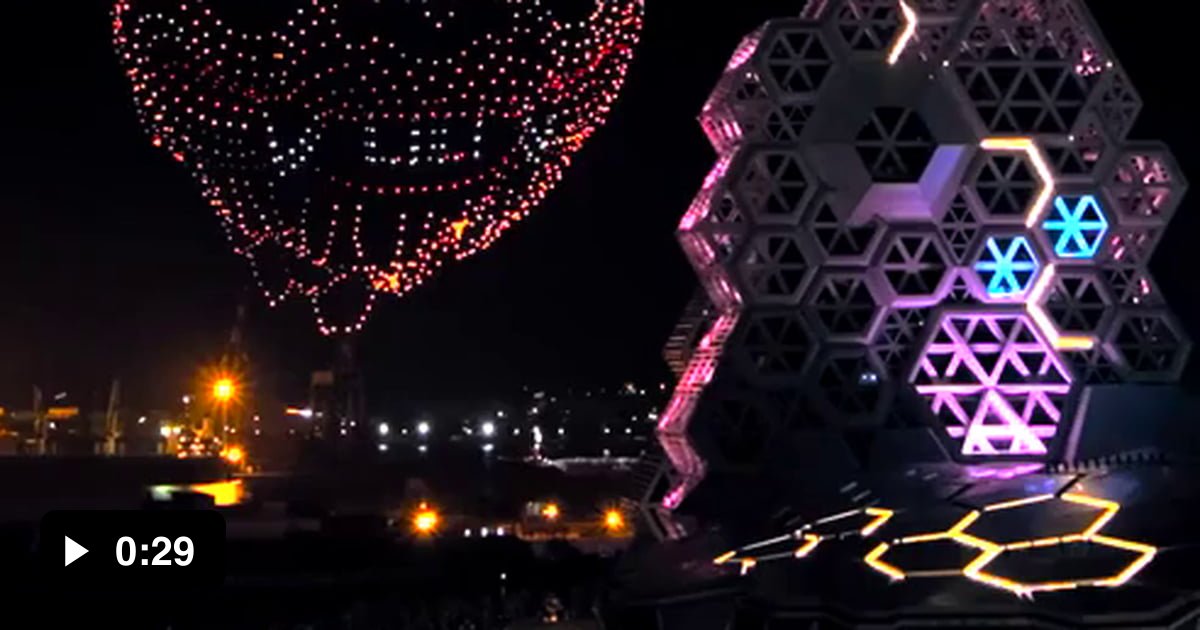 1500 drones light show in Taiwan Kaohsiung lantern festival - 9GAG