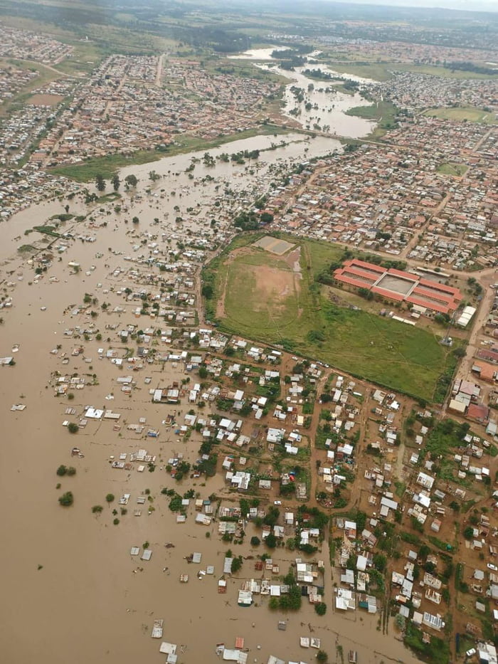 Flooding in Pretoria South Africa caused by a hurricane in Mozambique ...