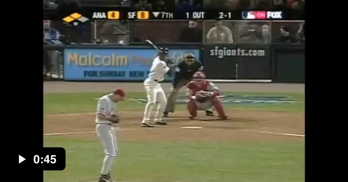 2002 World Series Game 5 J T Snow Saves 3 Year old Giants Bat Boy And Manager Dusty Baker s 