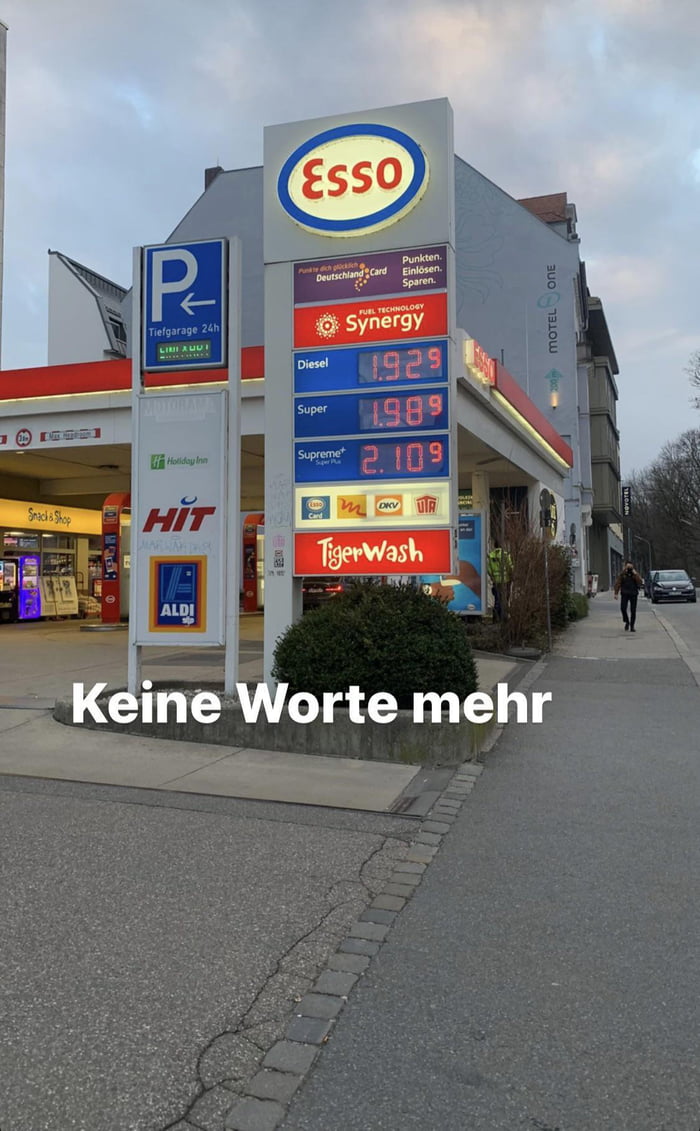Gas prices in Germany hit 1,98€ per Liter (8.30 per Gallone) 9GAG