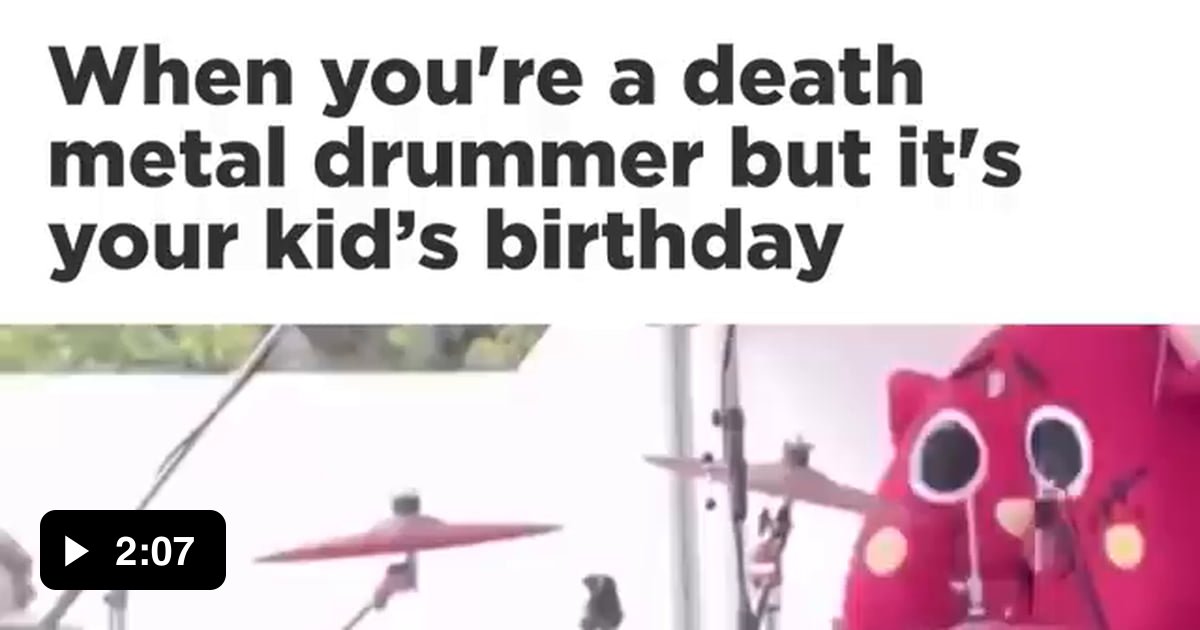Metal drummer kid birthday 9GAG
