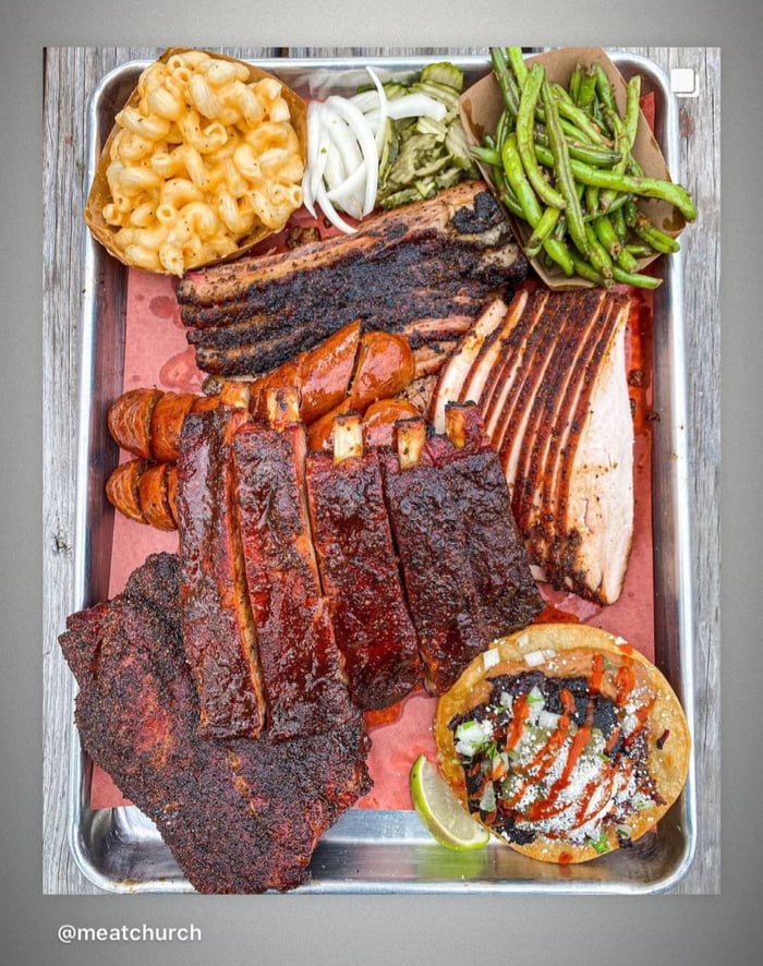 Incredible spread from Hurtado BBQ, Arlington, TX (credit: @meatchurch ...