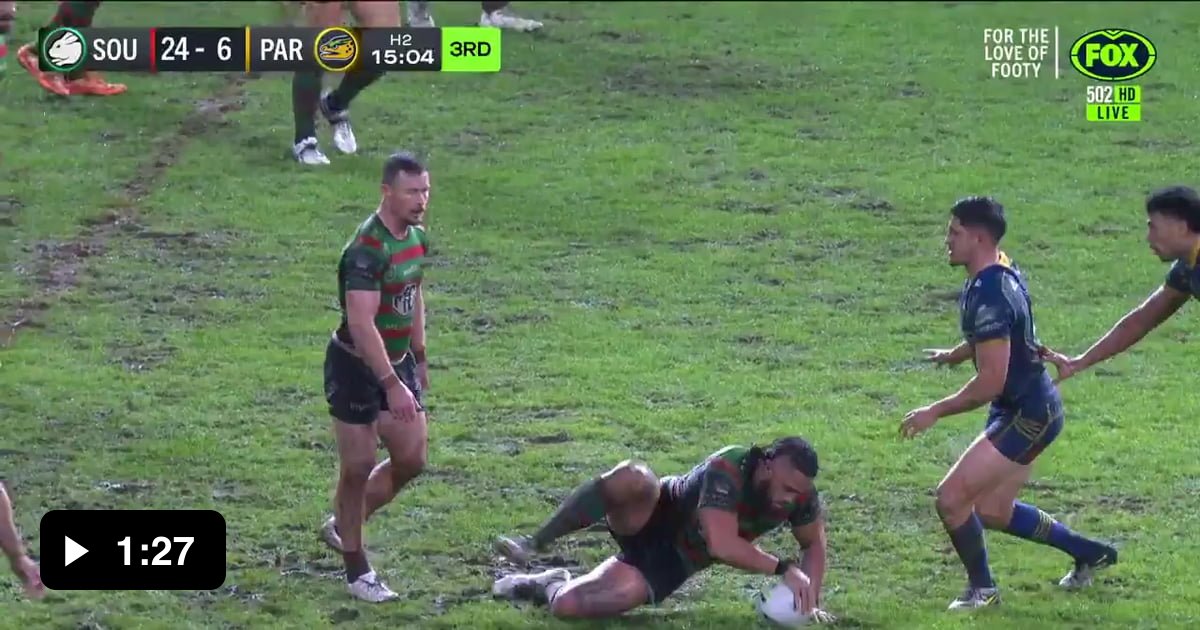 Great try by South Sydney in The National Rugby League - 9GAG