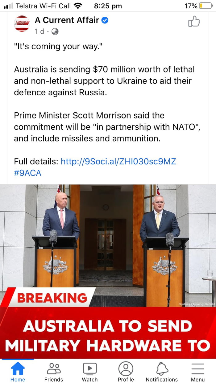 Australia Sending Aid To Ukraine - 9gag