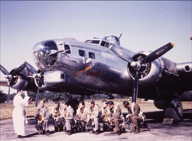 Father Ragan blessing B-17 Flying Fortress “Fifinella” and crew at ...