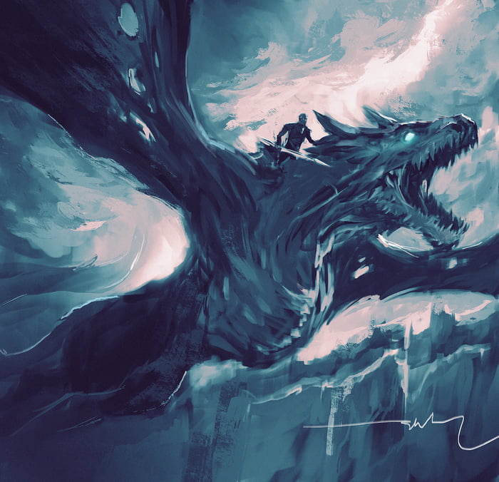 Drew the Night King and Viserion - 9GAG