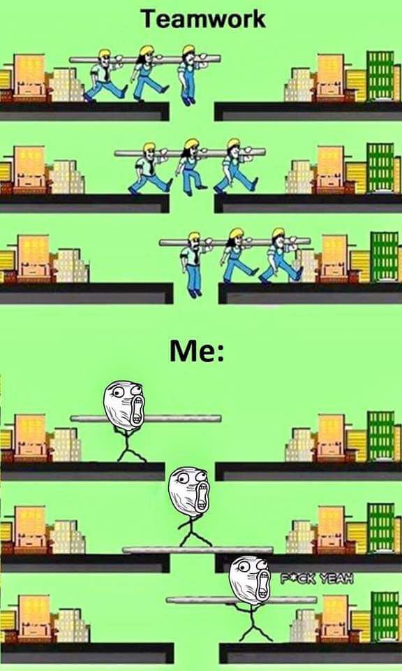 Teamwork vs Solo - 9GAG