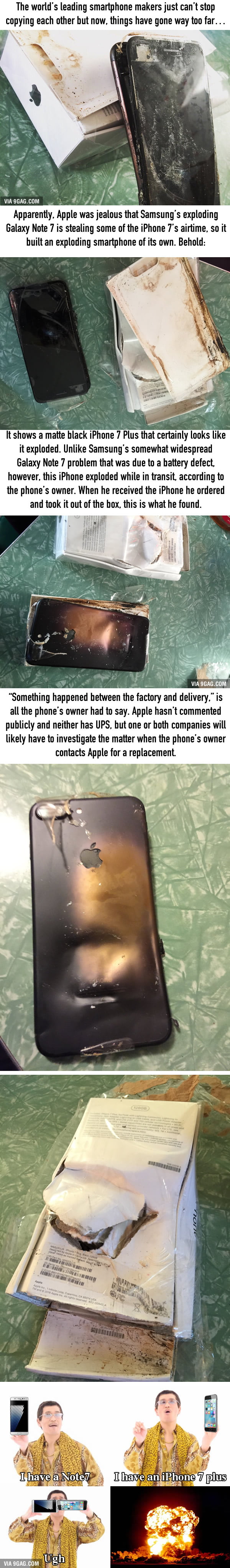 Yup, now the iPhone 7 is exploding