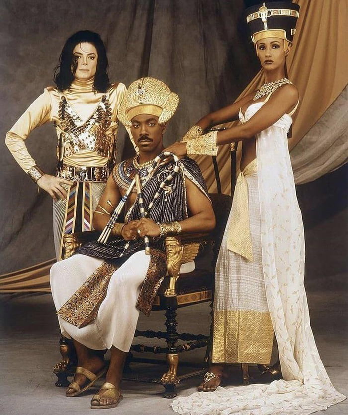 Michael Jackson Eddie Murphy And The Striking Iman On Set Of The Music Video Remember The Time 1992 9gag