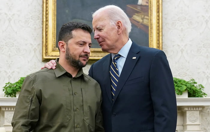 Biden sniffing Zelensky, now? - 9GAG