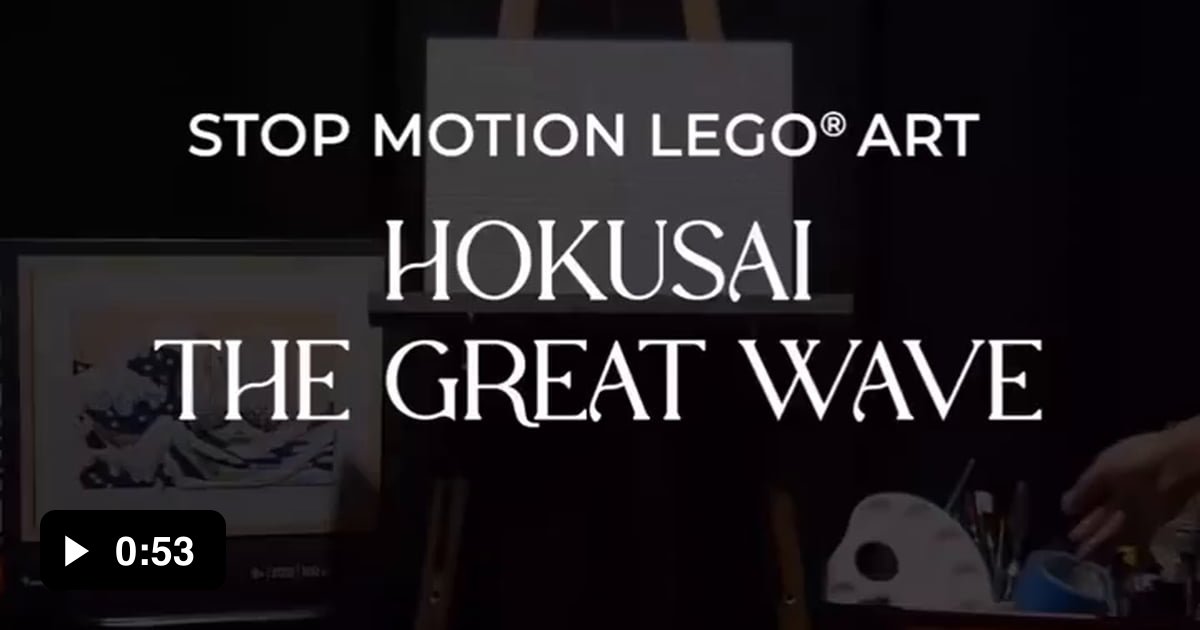 LEGO painting of Hokusai's The Great Wave - 9GAG