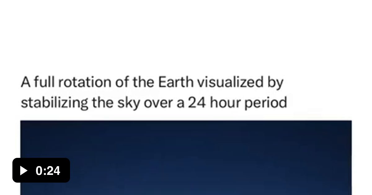 A full rotation of the Earth visualized by stabilising the sky over a ...